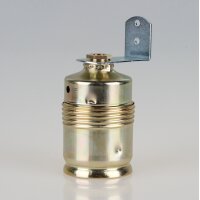 E27 Metall-Lampenfassung, vermessingt – mit Winkel...