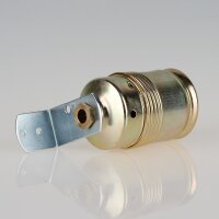 E27 Metall-Lampenfassung, vermessingt – mit Winkel...
