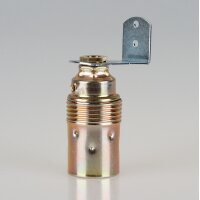 E14 Premium Metall-Lampenfassung vermessingt mit Winkel...