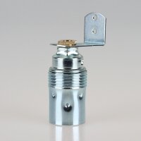 E14 Premium Metall-Lampenfassung verchromt mit Winkel und...