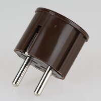 Schutzkontakt-Stecker Winkelstecker braun –...