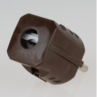 Schutzkontakt-Stecker braun – 250V/16A – mit...