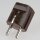 Schutzkontakt-Stecker braun – 250V/16A – mit Schraubkontakten und Zugentlastung