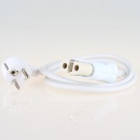 3,0m Gerätestecker Anschlussleitung weiß 3x1,0mm² für alte Toaster Bügeleisen Waffeleisen