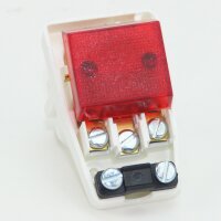 Schutzkontakt-Stecker Winkelstecker reinweiss mit Kontrollschalter beleuchtet 250V/10A