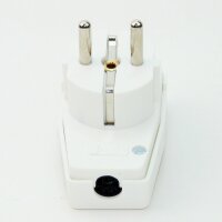 Schutzkontakt-Stecker Winkelstecker reinweiss mit Kontrollschalter beleuchtet 250V/10A