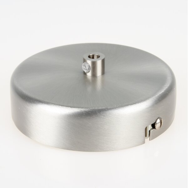 Lampen Metall Baldachin 100x25mm edelstahloptik für 1 Lampenpendel mit  Zugentlaster