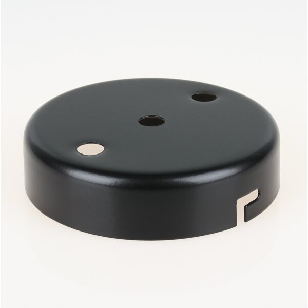 Lampen Zier-Baldachin Metall schwarz Ø 100 mm für 3 Lampenpendel