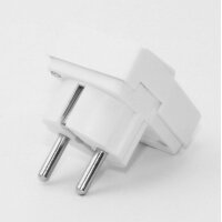 Schutzkontakt Winkelstecker reinweiss mit Wippschalter 250V/10A