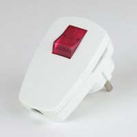 Schutzkontakt-Winkelstecker mit beleuchtetem...