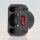 3-fach Steckdosenadapter schwarz mit Schalter – 2x Eurosteckdose & 1x Schutzkontakt, 3500W