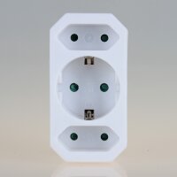 3-fach Steckdosenadapter weiß – 2x...
