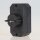 3-fach Steckdosenadapter schwarz – 2x Eurosteckdose & 1x Schutzkontakt, 3500W