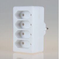 4-fach Steckdosenadapter weiß – 4x...