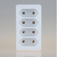 4-fach Steckdosenadapter weiß – 4x...