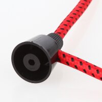 Lampen Distanz-Aufhänger „Affenschaukel“ – Schwarz 24x30 mm, Kunststoff, Umlenkung von Kabeln