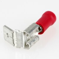 100 x Kabelschuh Flachsteckhülse rot isoliert mit...