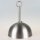 Lampen Baldachin Metall edelstahloptik 120x62 mm große Kugelform mit Pendelrohr und Leuchtenaufhänger