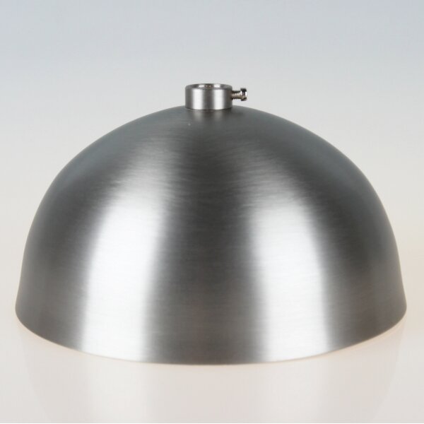 Lampen Baldachin Metall edelstahloptik 120x62 mm große Kugelform mit Stellring für 10 mm Pendelrohr