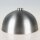 Lampen Baldachin Metall edelstahloptik 120x62 mm große Kugelform mit Stellring für 10 mm Pendelrohr