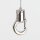 Messing Seilstopper 10x30 mm mit 16 mm Karabinerhaken, vernickelt