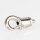 Messing Seilstopper 10x30 mm mit 16 mm Karabinerhaken, vernickelt