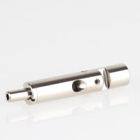 M6x7 mm Innengewinde Messing Seilstopper 10x47 mm mit seitlichem Ausgang und Gelenk, vernickelt