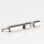 M6x7 mm Innengewinde Messing Seilstopper 10x47 mm mit seitlichem Ausgang und Gelenk, vernickelt