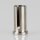 M8x1 Innengewinde Messing Deckenhalter 11x20 mm zylindrisch mit seitlichem Schlitz 2 mm, vernickelt