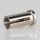 M8x1 Innengewinde Messing Deckenhalter 11x20 mm zylindrisch mit seitlichem Schlitz 2 mm, vernickelt