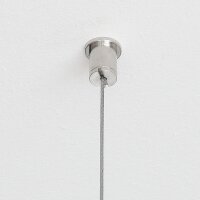 Lampen Stahlseil-Aufhängung – 1 m Stahlseil mit Kugel-Seilstopper & Deckenhalter