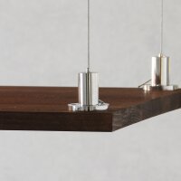 Lampen Stahlseil-Aufhängung – 1 m Stahlseil mit zylindrischem Seilstopper & Deckenhalter