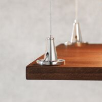 Lampen Stahlseil-Aufhängung – 1 m Stahlseil mit konischem Seilstopper & Deckenhalter