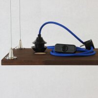 Lampen Stahlseil-Aufhängung – 1 m Stahlseil mit konischem Seilstopper & Deckenhalter