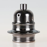 E27 Metall-Lampenfassung schwarz-chrom mit Metall...