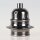 E27 Metall-Lampenfassung schwarz-chrom mit Metall Zugentlaster und 2 Schraubringe