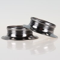 E27 Schraubring Unterring Metall schwarz-chrom 60x18 mm...
