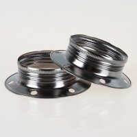 E27 Schraubring Unterring Metall schwarz-chrom 60x18 mm...