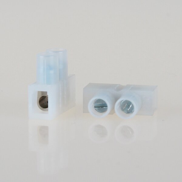 Euro Lüsterklemme Mini 1-polig transparent bis 2,5mm² – 16x6x15mm