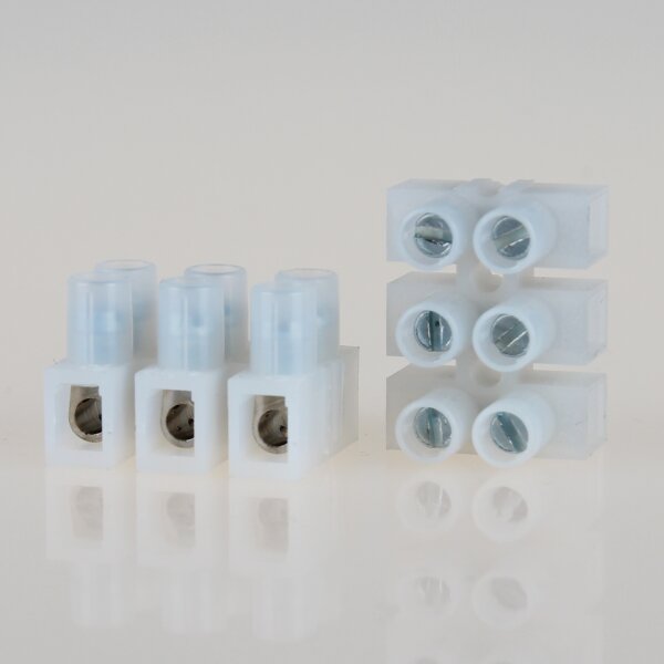Euro Lüsterklemme Mini 3-polig transparent bis 2,5mm² – 16x22x15mm