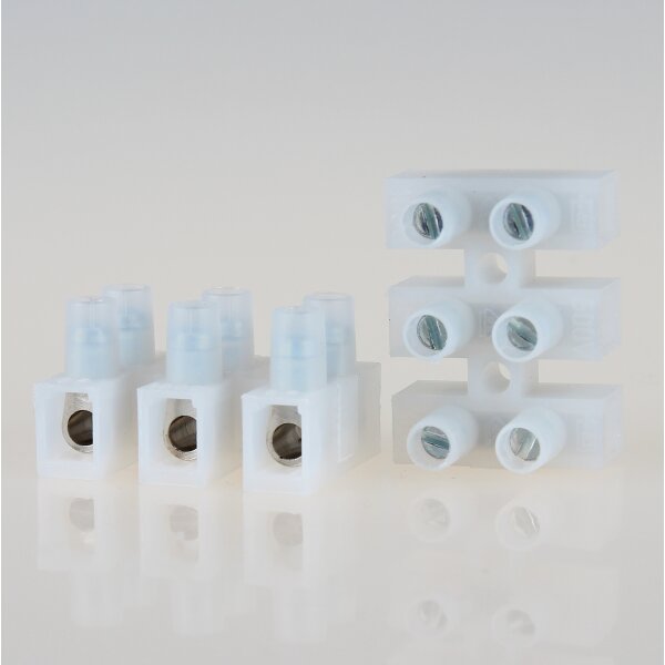 Euro Lüsterklemme Mini transparent 3-polig bis 10mm² – 22x31x19mm