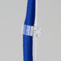 Lampenkabel Seilhalter-Clip – transparent – für Kabel Ø 5–6,5 mm & Drahtseil Ø 1–2 mm
