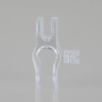 Lampenkabel Seilhalter-Clip – transparent – für Kabel Ø 5–6,5 mm & Drahtseil Ø 1–2 mm