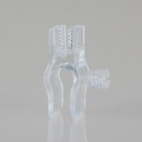 Lampenkabel Seilhalter-Clip – transparent – für Kabel Ø 5–6,5 mm & Drahtseil Ø 1–2 mm