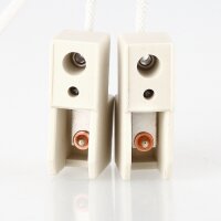 R7s Hochvolt Halogen Lampenfassung mit 22 cm Anschlussleitung – 250 V / 6 A – 2 Stück