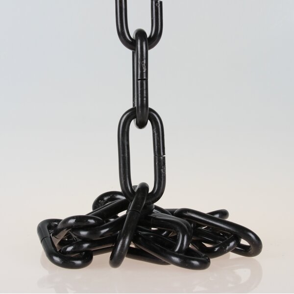 Lampen Metall-Kette 5,8 mm 24x51 | Schwarz lackiert | Zum Aufhängen schwerer Lampen & Kronleuchter | Belastbar bis 35 kg - Meterware