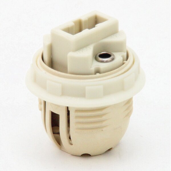 G9 Hochvolt-Halogen-Lampenfassung Ø 26 mm mit Außengewinde und Schraubring M10x1 IG