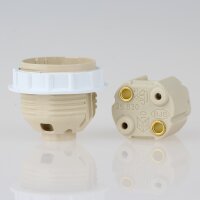 G9 Hochvolt-Halogen-Lampenfassung Ø 26 mm mit Außengewinde und Schraubring M10x1 IG