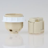 G9 Hochvolt-Halogen-Lampenfassung Ø 26 mm mit Außengewinde und Schraubring M10x1 IG