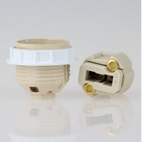G9 Hochvolt-Halogen-Lampenfassung Ø 26 mm mit Außengewinde und Schraubring M10x1 IG